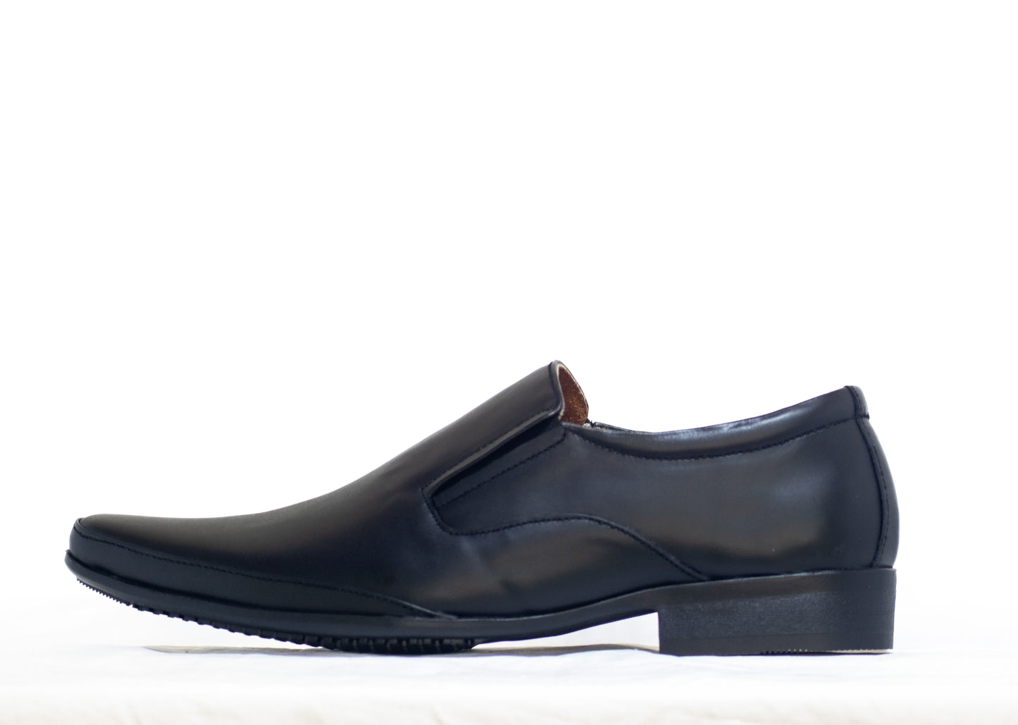 FRM08 - BLK | Modern Black Leather Slip-On Dress Shoes