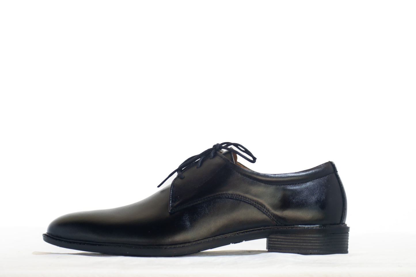 FRM03 - BLK | Classic Black Leather Derby Shoes