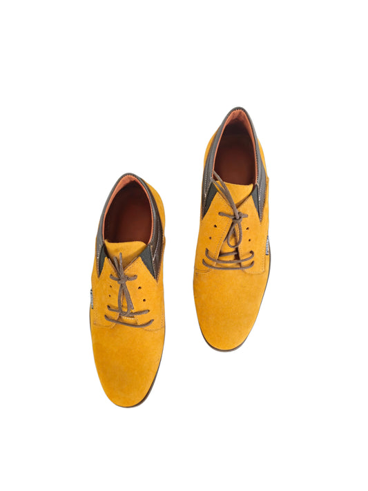 FRM13 | Mustard Suede Derby Shoes